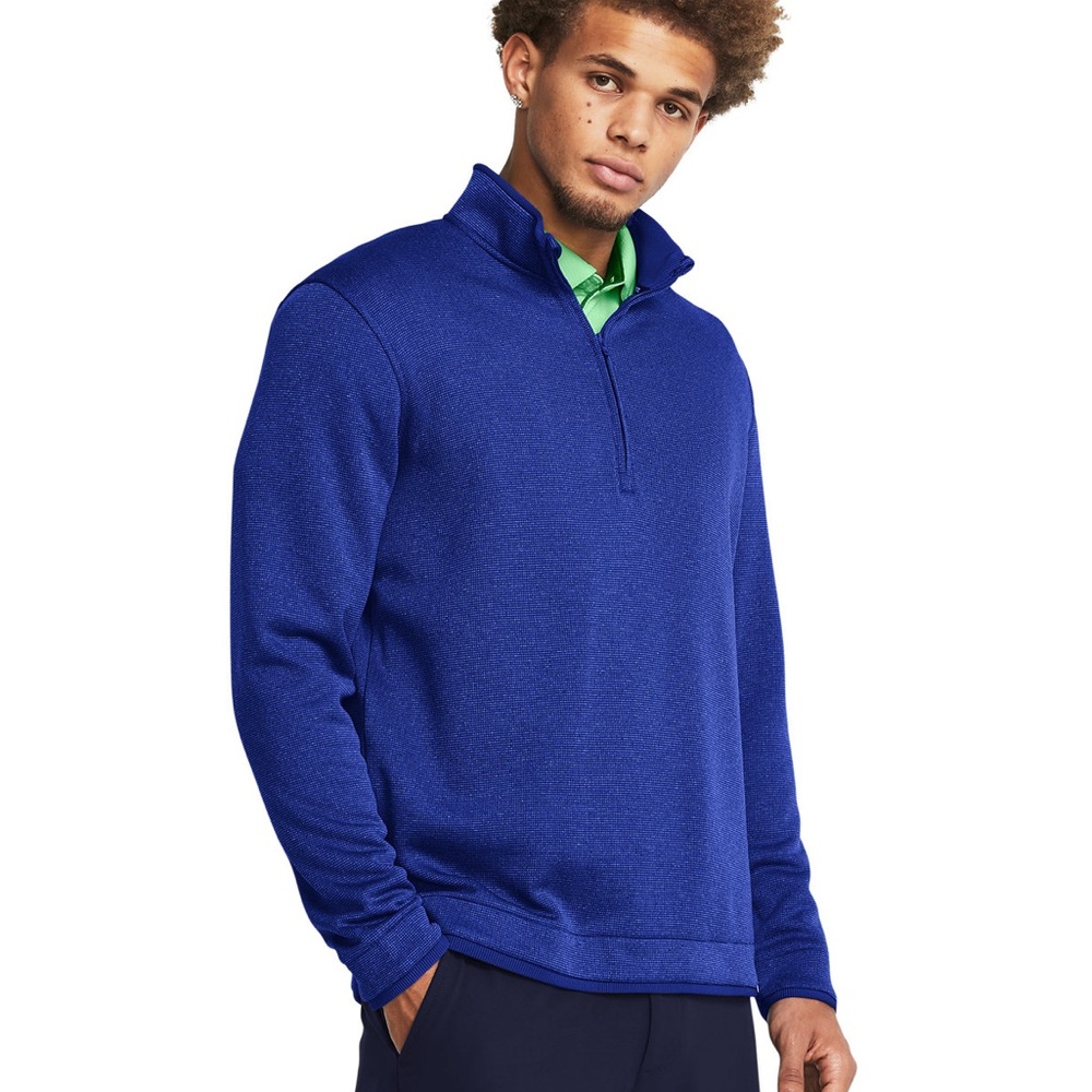NWT Under Armour Golf Men's Blue Zip Up Sweater - Picture 2 of 11
